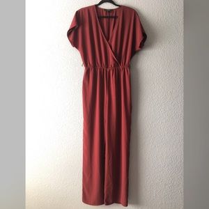 Burgundy jumpsuit